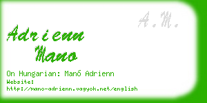 adrienn mano business card